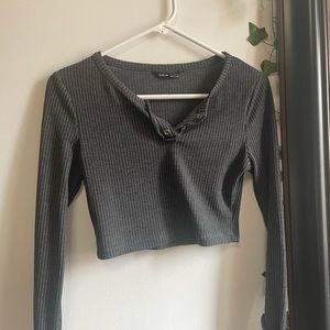 Shein Long Sleeve Crop Top